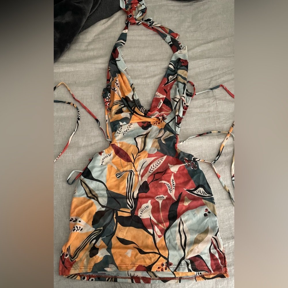 Fashion nova cowl backless dress size medium